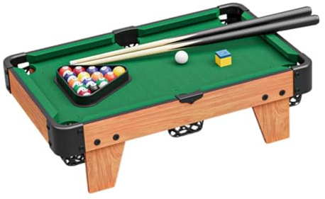Gralara Mini Table de Billard pour Enfants, Jouets de Billard, 16 Boules, En Bois, Légères, pour Fêtes, Maison, Filles