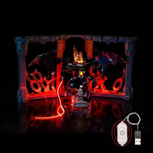 LocoLee Licht Set Kompatibel mit Lego 10367 The Lord of The Rings: Balrog Book Nook (Kein - Lego-Set) Dekorative Beleuchtung Set Compatible with Lego 10367 Icons Balrog Bücherstütze