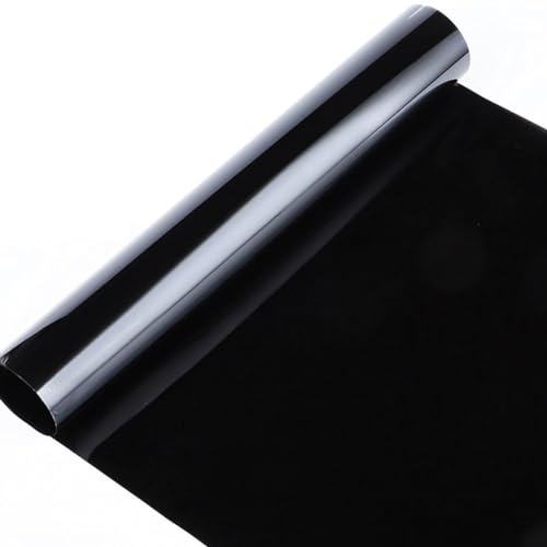 TöNungsfolie Auto VLT 5-15-25-35-50% Schwarze Autofensterfolien Tönung Selbstklebende Folie 50 * 300CM Auto-Hausfensterglas Solar-UV-Schutzaufkleber(35)