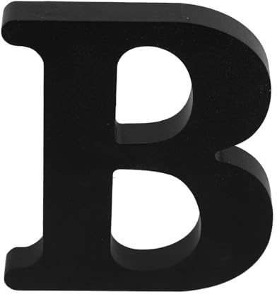 Homoyoyo Schwarze Holzbuchstaben 6 Zoll Buchstaben für Bastelarbeiten und Wanddekoration Stehende Alphabet Deko für Tisch und Regal Robuste Holzverzierung für Kinderzimmer und Zuhause