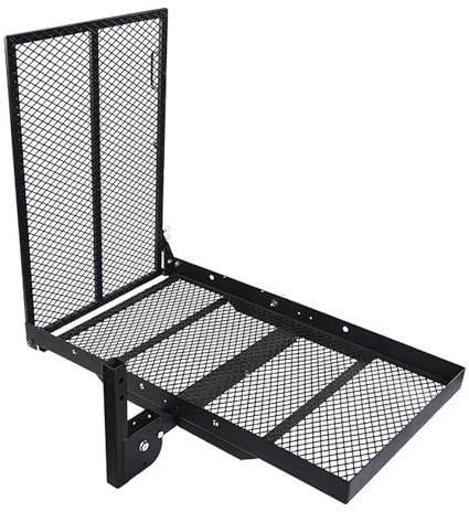 Cargo Carrier Hitch Mount Rack with Folding Ramp for Mobility Scooters, Fits 2-Inch Hitch Receiver, 500 lbs Weight Capacity