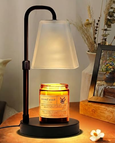 QUIGO Kerzenwärmer Lampe für Duftkerze im glas, Candle Warmer Lamp Home Decoration Dimmbare Kerzen mit Timer Lampe Schlafzimmer, Elektrische Table Lamp Bedside Mama Geschenk Freundin
