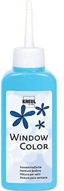 KREUL 42715 - Window Color hellblau 80 ml, Fenstermalfarbe auf Wasserbasis, mit strukturierter Oberfläche, für Glas, Spiegel, Fliesen und andere glatte Flächen
