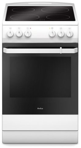 Amica 510CE1.30P Autonome Céramique A-20% Blanc - Fours et cuisinières (Cuisinière, Blanc, Rotatif, Devant, Céramique, Moyen)