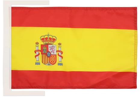 AZ FLAG Bandera de ESPAÑA 45x30cm - BANDERINA ESPAÑOLA 30 x 45 cm cordeles