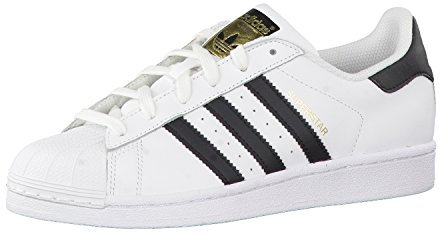 adidas Superstar, Scarpe da ginnastica basse Unisex - Bambini e ragazzi, Bianco (White Black Gold), 39 1/3 EU