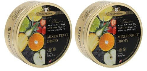 Simpkins Mixed Fruits Travel Sweets 2 X 200g Tin