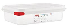 Araven 13351 PP Food Container GN mit Deckel, 1,8 l, 65 mm (4 Stück)
