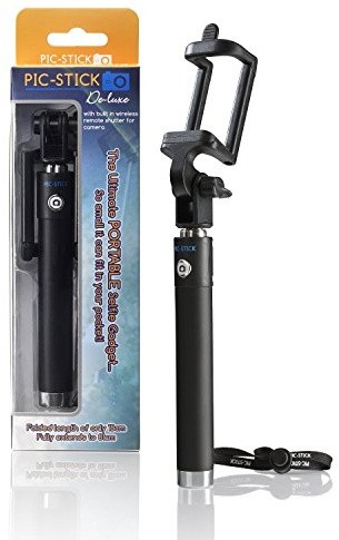 The Original PIC Stick Pocket Sized Extendable Wireless Bluetooth Selfie Stick for iPhone & Android - Second Generation
