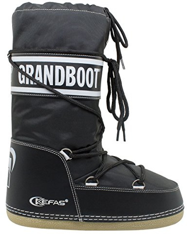 Kefas - GRANDBOOT - Herren Damen Kinder Schneestiefel After Ski Boots Schwarz 44/46
