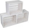 3er set massive Obstkiste Apfelkiste Weinkiste aus dem Alten Land +++ 49 x 42 x 31 cm (WEISS)