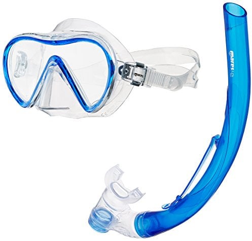 Mares Erwachsene Maske Plus Schnorchel Set Stream, Blue/Clear, One Size