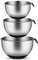 Velaze Stainless Steel Mixing Bowl, Salad Bowl Set, Set of 3 / Set of 5 Serving Bowl, Sieve Set of 3, Stainless Steel
