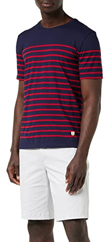 Armor Lux Herren Marinière Etel Héritage Homme T Shirt, Blau (455 Navire/Braise 455), L EU