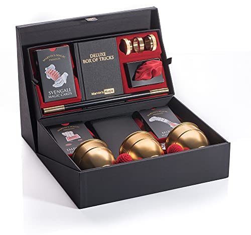 Marvin's Magic - Deluxe Box of Tricks | Executive Set of Magic Tricks | Magic Set for Beginner and Experienced Magicians | Magician Supplies Include Mystical Magic Cards, Dynamic Coins + More