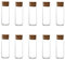 10PCS 60 ml Leere transparente Reagenzgläser aus Borosilikatglas mit Korkverschluss, tragbare Blumen-Teepulver, ätherische Öl-Gläser, Labor-Reagenzflasche für Tee Süßigkeiten Kräuter
