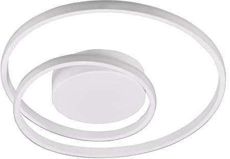 Reality Leuchten LED Deckenleuchte Zibal R62911131, Metall Weiß matt, inklusiv 22 Watt LED, Switch Dimmer