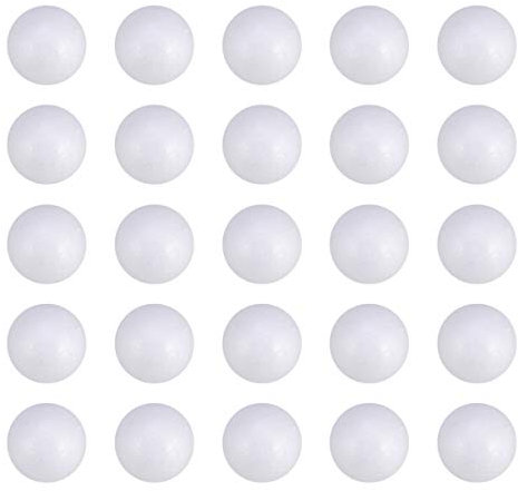 EXCEART 100 Stück Schaumstoff-Kugeln für Bastelarbeiten, Klassisch, Weiß, Polystyrol, 3 cm