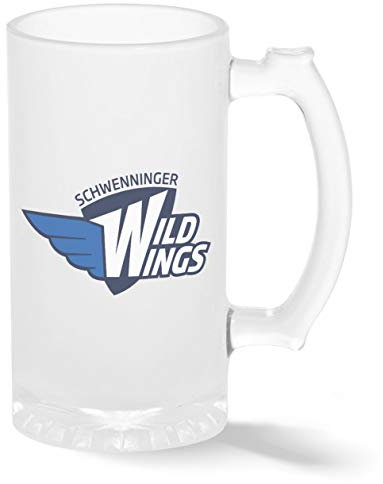 Ice Hockey Team Schwenninger Wild Wings Eishockey Pint Glasbecher Gefrosteter Transparenter Stein Neuheit Krug für Bier 500ml