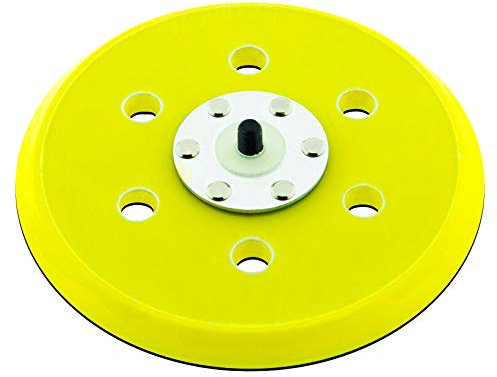 1 x SabreCut OSSCDA002 150 mm 5/16 Filetage 6 Trous Densité Moyenne Aléatoire Ponceuse Orbitale Crochet et Boucle Support Compatible avec Ponceuses Double Action