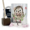 Personalised Mug and Belgian Milk Chocolate/Hot Chocolate Stirrer Marshmallow Gift Set, Custom Name (11oz) Thank You, Love You, Happy Birthday Mug with Hedgehog Flowers Design
