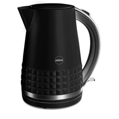 eldom C270C Wasserkocher | 1,7 Liter Kapazität | Teekocher mit hoher Leistung | Klassisches Retro Design Teekessel | Wasserstandsanzeige | schwarz