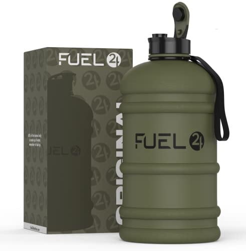 Fuel24 Carafe – Bouteille d'eau de 2,2 litres – Matériau flexible extra résistant – Résistant aux chutes, bouchon anti-pop ou paille – Grande bouteille de sport de 2,2 L, sans BPA