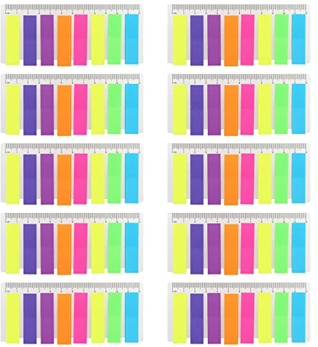 ZEONHEI 2000 Stücke Haftstreifen Haftmarker Page Marker Bunt Klein Post It Lesezeichen Haftnotizen Klebemarkierungen Klebezettel Textstreifen für Seitenmarkierung 8 Farbe (12 x 45 mm)