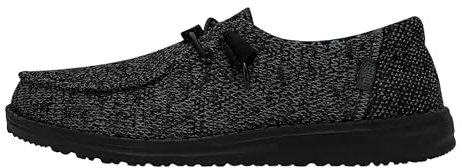 HEYDUDE Wendy Sox Damen - Slip on Flache Schuhe - Mokassin Stil, Micro Total Black, 37