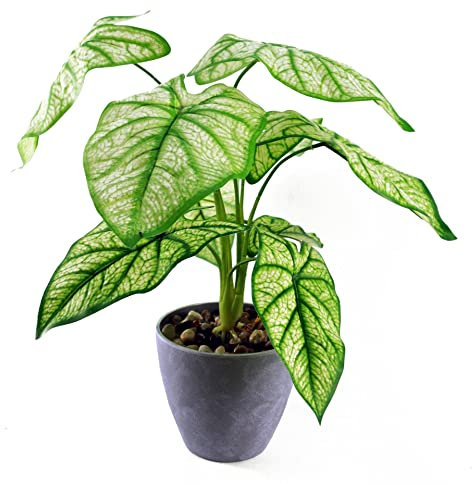 Leaf Design UK Realistic Large Artificial Foliage Plant with Pot,40cm