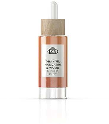 LCN Orange, Mandarin & Wood - Bi-Phase Elixir 30ml - Energiespender für die Haut mit wertvollen Ölen, Hyaluronsäure, Bisabolol, Retinyl, Aloe Vera uvm.