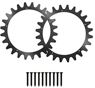 KuddinX Stainless Steel Spikes for Worx Landroid S/M, Black, Traction Improvement for Lawn Mower Robot, Robotic Lawnmower Accessories, Degraget Spikes with 10 Stainless Steel Screws, Wheel Size 205 mm