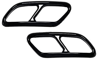 Auto Hinten Doppelauspuff Endrohr Aufkleber Abdeckung Trim Für Volvo Xc60 Xc90 S60 V60 S90 V90 Xc40 Auto Auspuff Endrohr (Farbe : Schwarz, Size : 2015-2021 xc90)