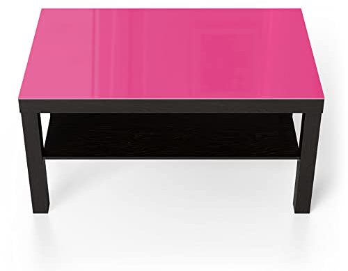 DEQORI Glastisch | schwarz groß 90x50 cm | Unifarben - Rosa | ausgefallener Beistelltisch aus Glas | Hochglanz Couchtisch fürs Wohnzimmer | moderner Couch Tisch mit Design