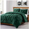 GC GAVENO CAVAILIA Biesen-Bettbezug für Einzelbett, Quetschfalten, Bettwäsche-Set mit passendem Kissenbezug, Polycotton, gemütliche Diamant-Bettwäsche, Grün