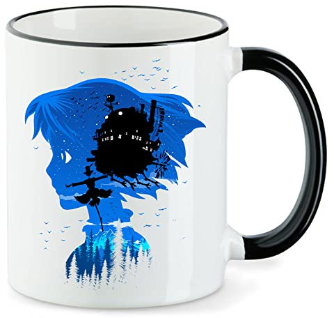 T-Nerds - Flying Castle - Tasse Mug Kaffeetasse Teetasse - Schwarz