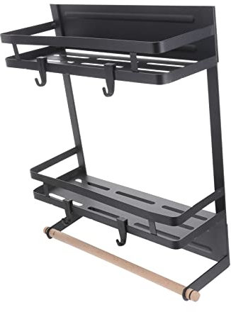 SOLUSTRE Estante del refrigerador Organizador frigorífico Kitchen Storage Rack Lateral de la Rejilla del frigorífico Estante de Almacenamiento magnético estantes de Almacenamiento Familiar