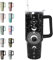 Rcvlauf Goth Tumbler Constellation Gifts Halloween Moon Tumbler 1.2L Goth Gifts for Women Men Cups Coffee Travel Mug with Handle Leakproof Insulated Witch Gothic Decor Stuff
