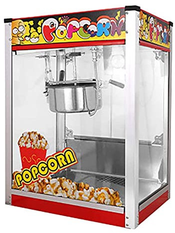 Popcorn Maker Commercial Style Popcorn Popper Machine - 1300W Electric Popcorn Maker, Large Capacity, Intelligent Constant Temperature