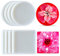 Moules en Silicone pour Sous-Verres en Résine, Ciment, Plâtre, Terrazzo, Moules d'Artisanat DIY, Plateau à Bougies, Cadeaux de Décoration Intérieure (rond + carré)