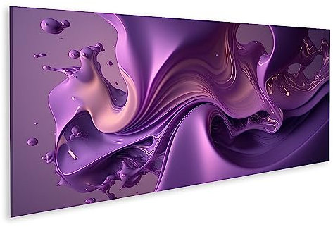 islandburner Prime Bild auf Leinwand Soft Purple Liquid Wave Splash Abstract Violet Oil Paint Fluid Backdro Bilder Wandbilder Poster