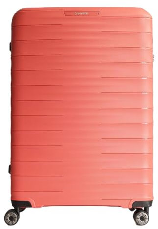 Travelite Koffer groß, MOOBY L, Kratzfeste Hartschale, mit recyceltem Material, 77 cm, 106 l, 3,7 kg, mit 4 leichtläufigen Doppelrollen & TSA-Schloss – robuster Reisekoffer für Lange Reisen