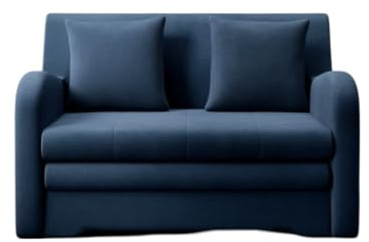 Luxusbetten24 Designer Sofa Arian Designer Sofa Arian mit Schlaffunktion und Stauraum | Bezug: Samt | Farbe: Blau