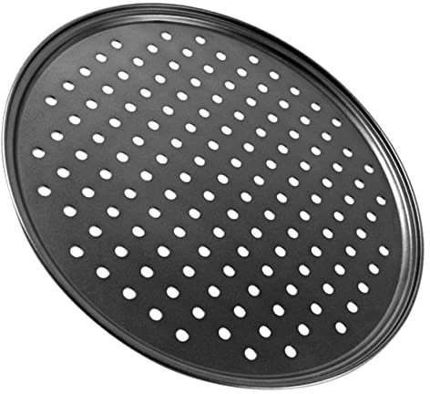 Mikinona Bandejas Para Hornear Bandeja Para Pizza De Acero Carbono Bandeja Para Verduras Para Microondas Bandeja Para Hornear Antiadherente Bandejas Para Pizza Bandeja Para Pizza