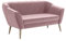 MEBLINI Mini Sofa 2-Sitzer für Wohnzimmer - Mini Lounge für Zwei Personen - Küchensofa - Sofa Klein - Gisela - 2 - Rosa Samt