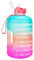 BuildLife 3.78L trinkflasche mit strohhalm,flasche mit strohhalm,trinkflasche auslaufsicher,BPA-Frei wasserflasche,trinkflasche mit zeitmarkierung,trinkflasche sport (Grün Rosa, 3.78 Milliliter)