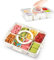 STORICANS Divided Serving Tray with Lid & Handle,2 Pack Snack Box with 8 Removable Compartments Portable Food Storage Container Snack Platters, Reusable Clear Organier for Veggie, Candy, Fruit,Nut