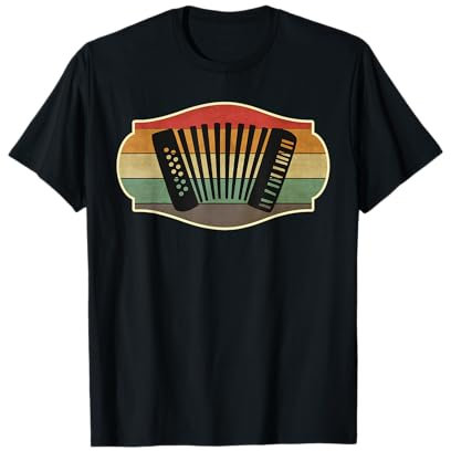 Retro Ziehharmonika Handharmonika Schifferklavier Akkordeon T-Shirt
