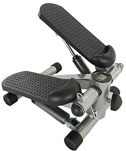 Stepper, Stepper Swing, Up-Down Stepper, Entrenamiento Piernas y Brazo, Steppers para el ejercicio en Casa (Gris Negro)