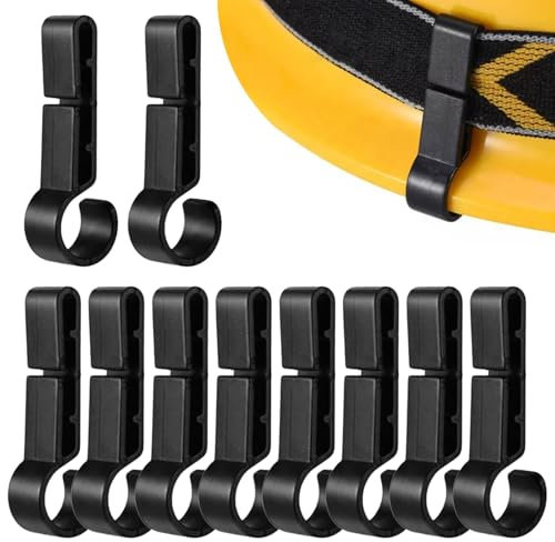znutc Schutzhelm-Clips für Stirnlampen, Licht-Clips für Schutzhelme | Kleine Lichtclips für Schutzhelme | 10 x leichte Haken für Schutzhelme, Zubehör für Schutzhelme zur Verbesserung der